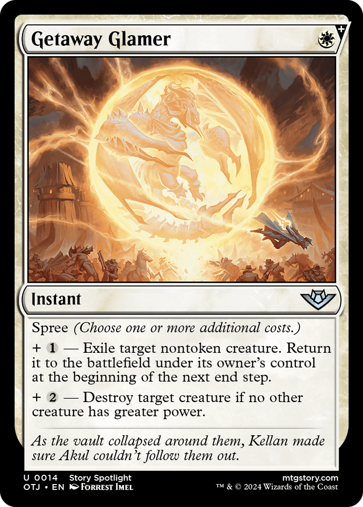 Getaway Glamer (OTJ-014) - [Outlaws of Thunder Junction]: (spree)