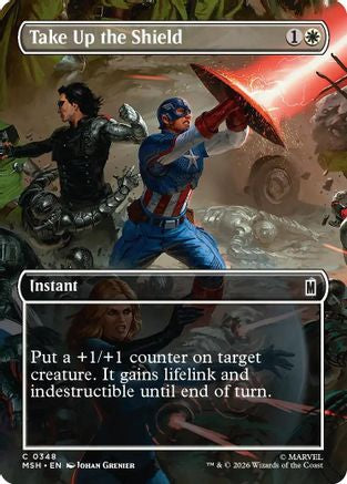 Take Up the Shield (Borderless) (MSH-348) - [Marvel Super Heroes]