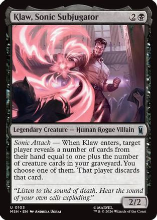 Klaw, Sonic Subjugator (MSH-103) - [Marvel Super Heroes] Foil