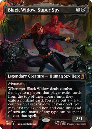Black Widow, Super Spy (Borderless) (0347) (MSH-347) - [Marvel Super Heroes]