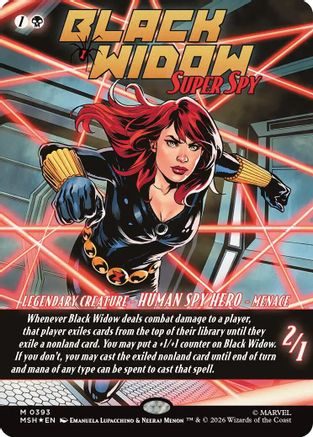 Black Widow, Super Spy (Borderless) (0393) (MSH-393) - [Marvel Super Heroes]