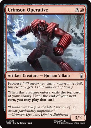 Crimson Operative (MSH-126) - [Marvel Super Heroes]