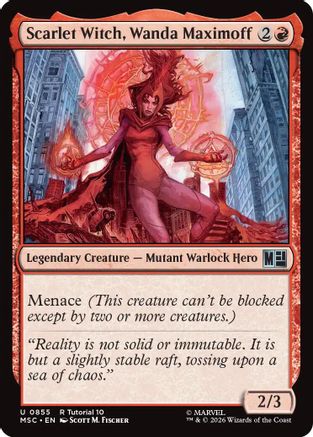 Scarlet Witch, Wanda Maximoff (0855) (MSC-855) - [Commander: Marvel Super Heroes]
