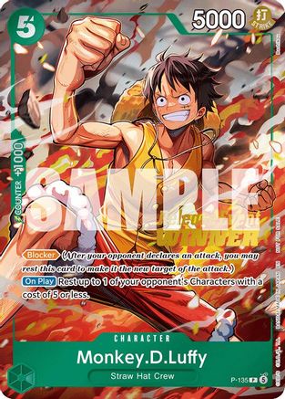 Monkey.D.Luffy (OP16 Release Event Winner) (P-135) - One Piece Promotion Cards