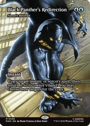 Black Panther's Redirection - Narset's Reversal (Borderless) (MAR-058) - [Marvel Universe Eternal-Legal] Foil
