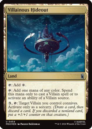Villainous Hideout (Surge Foil) (MSH-454) - [Marvel Super Heroes] Foil