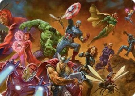 Avengers Assemble! Art Card (AAMSH-001) - [Art Series: Marvel Super Heroes]