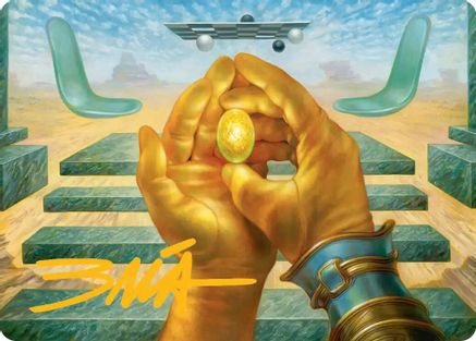 The Mind Stone Art Card (Gold-Stamped Signature) (AAMSH-003) - [Art Series: Marvel Super Heroes]