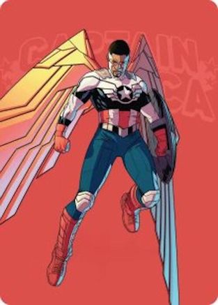 Captain America, Wings of Freedom Art Card (22/45) (AAMSH-022) - [Art Series: Marvel Super Heroes]