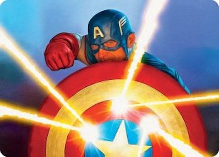 Captain's Defense Art Card (AAMSH-041) - [Art Series: Marvel Super Heroes]
