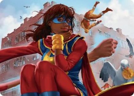 Ms. Marvel, Kamala Khan Art Card (AAMSH-005) - [Art Series: Marvel Super Heroes]