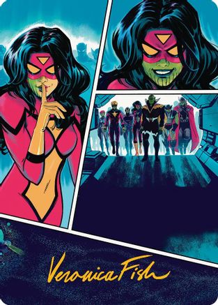Secret Invasion Art Card (Gold-Stamped Signature) (AAMSH-018) - [Art Series: Marvel Super Heroes]