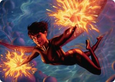 The Wasp, Winsome Avenger Art Card (AAMSH-032) - [Art Series: Marvel Super Heroes]
