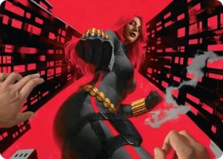 Black Widow, Deadly Hunter Art Card (AAMSH-042) - [Art Series: Marvel Super Heroes]