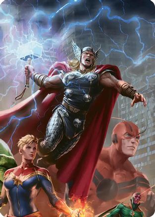 Thor, Guardian of Midgard Art Card (AAMSH-003) - [Art Series: Marvel Super Heroes]
