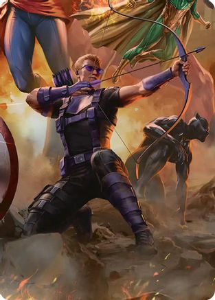 Hawkeye, Trick Shot Art Card (AAMSH-006) - [Art Series: Marvel Super Heroes]