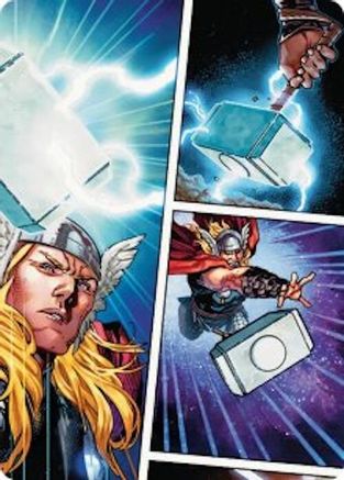 Mjolnir, Hammer of Thor Art Card (AAMSH-019) - [Art Series: Marvel Super Heroes]