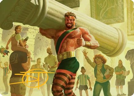 Hercules, Prince of Power Art Card (Gold-Stamped Signature) (AAMSH-013) - [Art Series: Marvel Super Heroes]