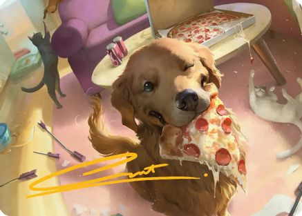 Lucky the Pizza Dog Art Card (Gold-Stamped Signature) (AAMSH-044) - [Art Series: Marvel Super Heroes]