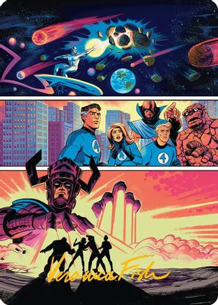 The Coming of Galactus Art Card (Gold-Stamped Signature) (AAMSH-020) - [Art Series: Marvel Super Heroes]