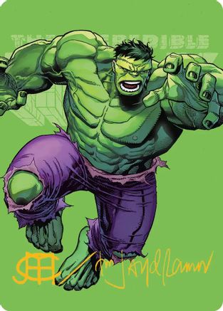 The Incredible Hulk Art Card (Gold-Stamped Signature) (AAMSH-028) - [Art Series: Marvel Super Heroes]
