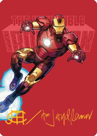 The Invincible Iron Man Art Card (Gold-Stamped Signature) (AAMSH-029) - [Art Series: Marvel Super Heroes]