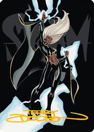 Storm, Windrider Art Card (Gold-Stamped Signature) (AAMSH-030) - [Art Series: Marvel Super Heroes]