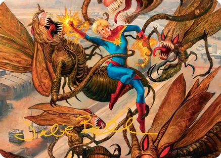 Captain Marvel, Apex Avenger Art Card (Gold-Stamped Signature) (AAMSH-036) - [Art Series: Marvel Super Heroes]
