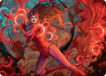 Scarlet Witch, Chaotic Avenger Art Card (AAMSH-038) - [Art Series: Marvel Super Heroes]