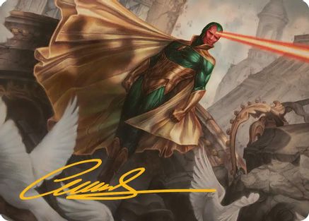 The Vision Art Card (Gold-Stamped Signature) (AAMSH-015) - [Art Series: Marvel Super Heroes]