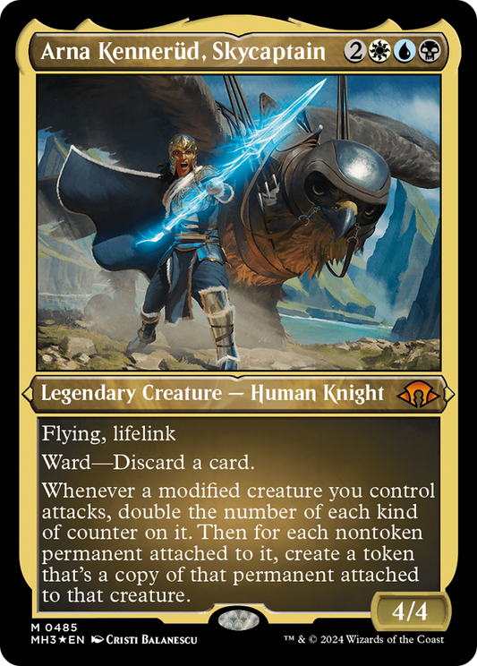 Arna Kennerüd, Skycaptain (MH3-485) - [Modern Horizons 3] Feuille gravée