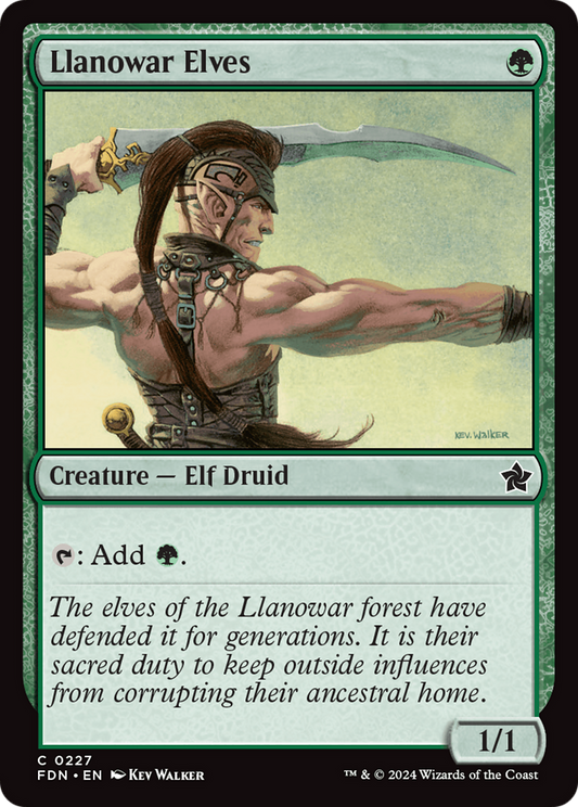 Llanowar Elves (FDN-227) - [Foundations] Foil