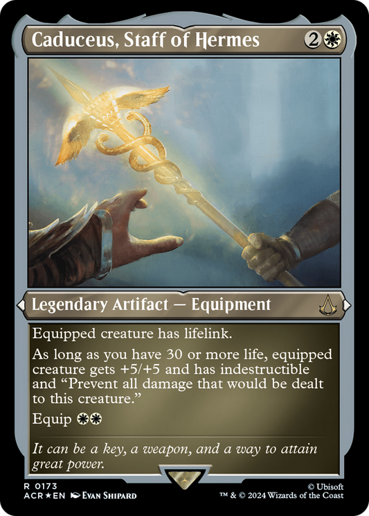 Caduceus, Staff of Hermes (ACR-173) - [Assassin's Creed] Etched Foil
