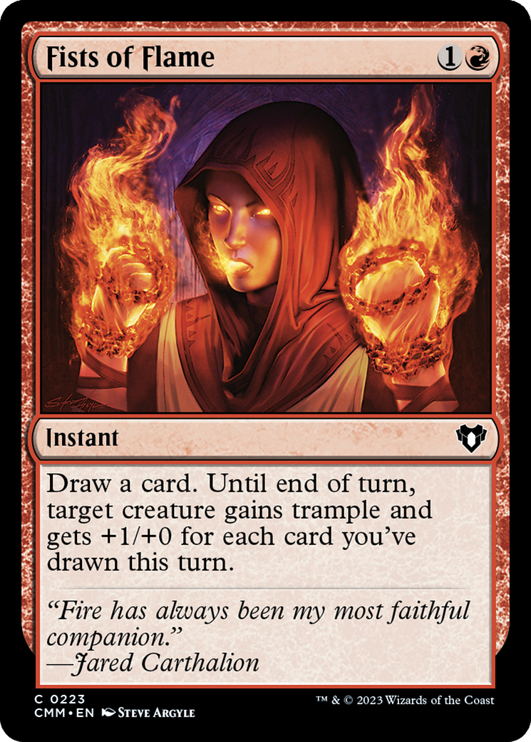 Poings de flammes [Commandant Maîtres] 