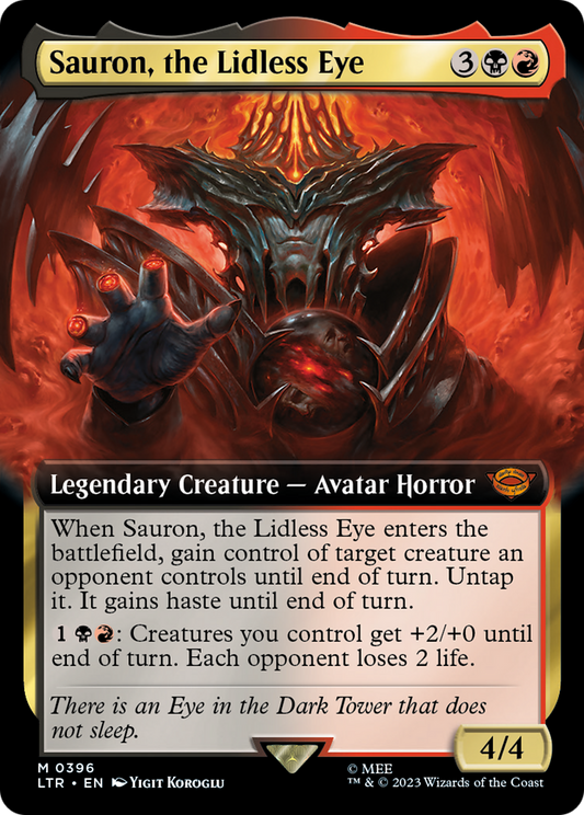 Sauron, the Lidless Eye (LTR-396) - [The Lord of the Rings: Tales of Middle-earth]: (Extended Art)