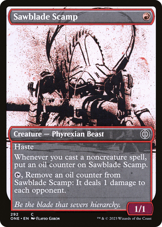 Sawblade Scamp (ONE-292) - [Phyrexia: All Will Be One]: (Showcase)