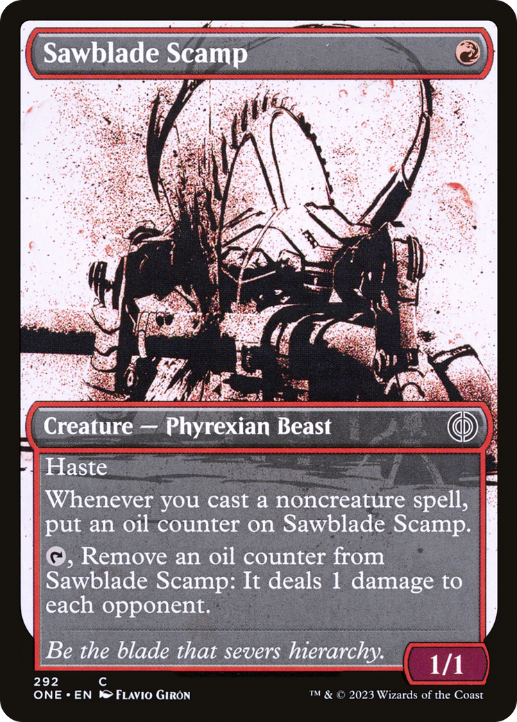 Sawblade Scamp (ONE-292) - [Phyrexia: All Will Be One]: (Showcase) Foil