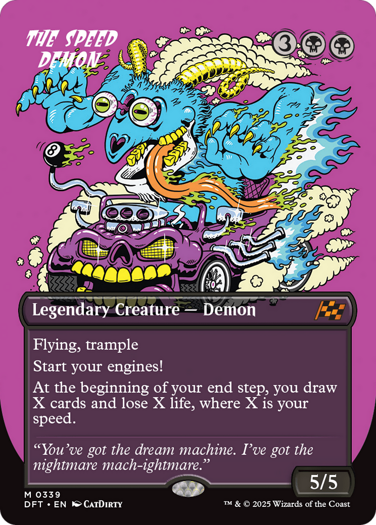 The Speed Demon (DFT-339) - [Aetherdrift] (Borderless) Foil