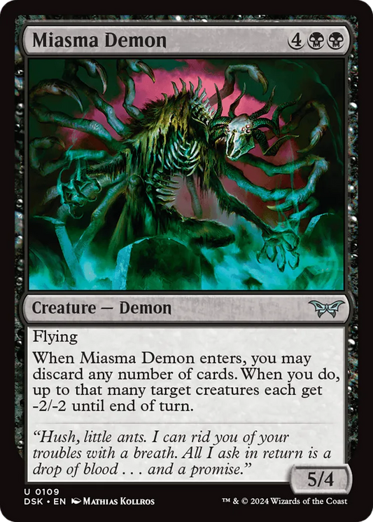 Miasma Demon (DSK-109) - [Duskmourn: House of Horror] Foil