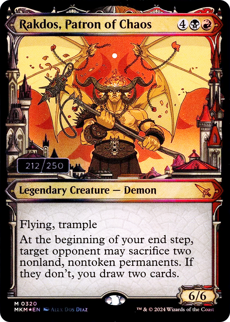 Rakdos, Patron of Chaos (MKM-320) - [Murders at Karlov Manor] Foil