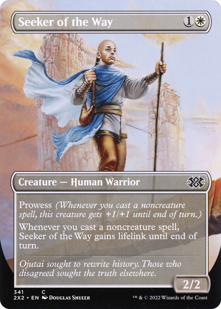 Seeker of the Way (2X2-341) - [Double Masters 2022] (Borderless) Foil