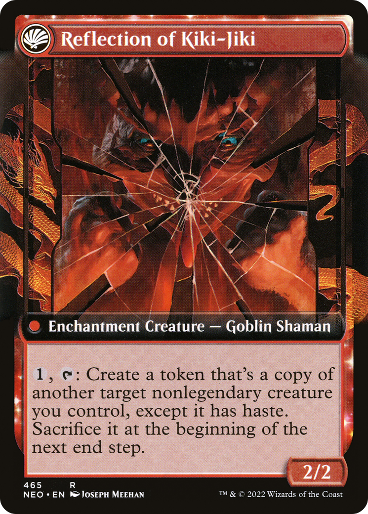 Fable of the Mirror-Breaker // Reflection of Kiki-Jiki (NEO-465) - [Kamigawa: Neon Dynasty]: (Extended Art, fandfc, enchantment) Foil