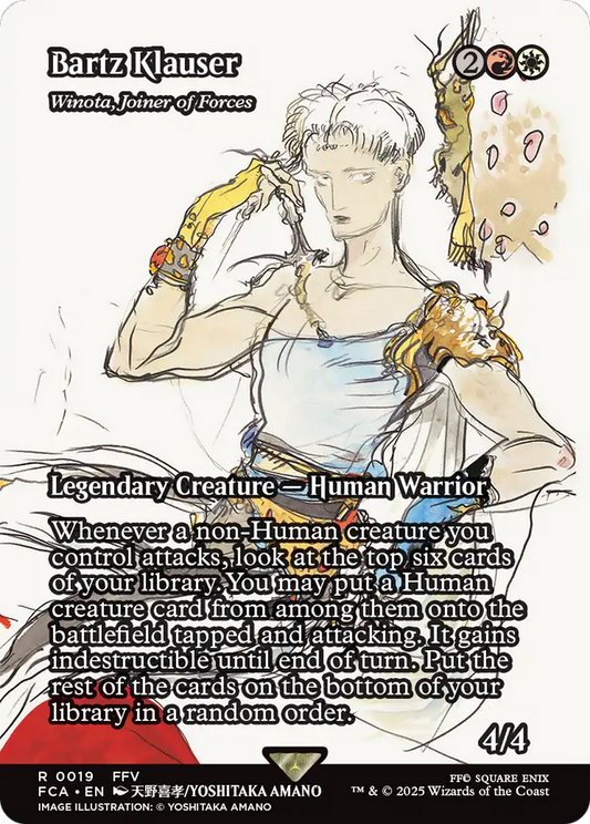 Winota, Joiner of Forces (FCA-019) - [FINAL FANTASY: Through the Ages] / Bartz Klauser (Borderless) Foil