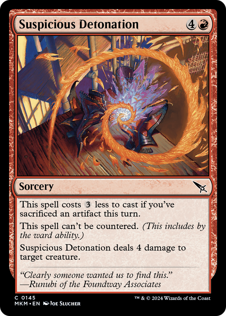 Suspicious Detonation (MKM-145) - [Murders at Karlov Manor] Foil