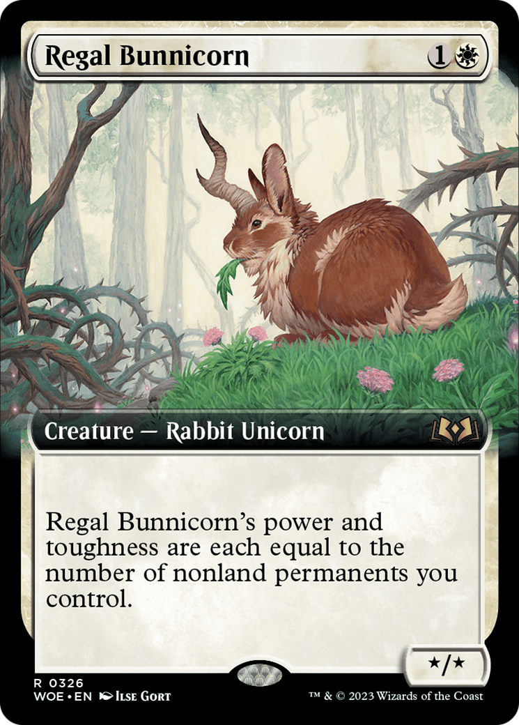Regal Bunnicorn (Extended Art) (WOE-326) - [Wilds of Eldraine]: (Extended Art) Foil