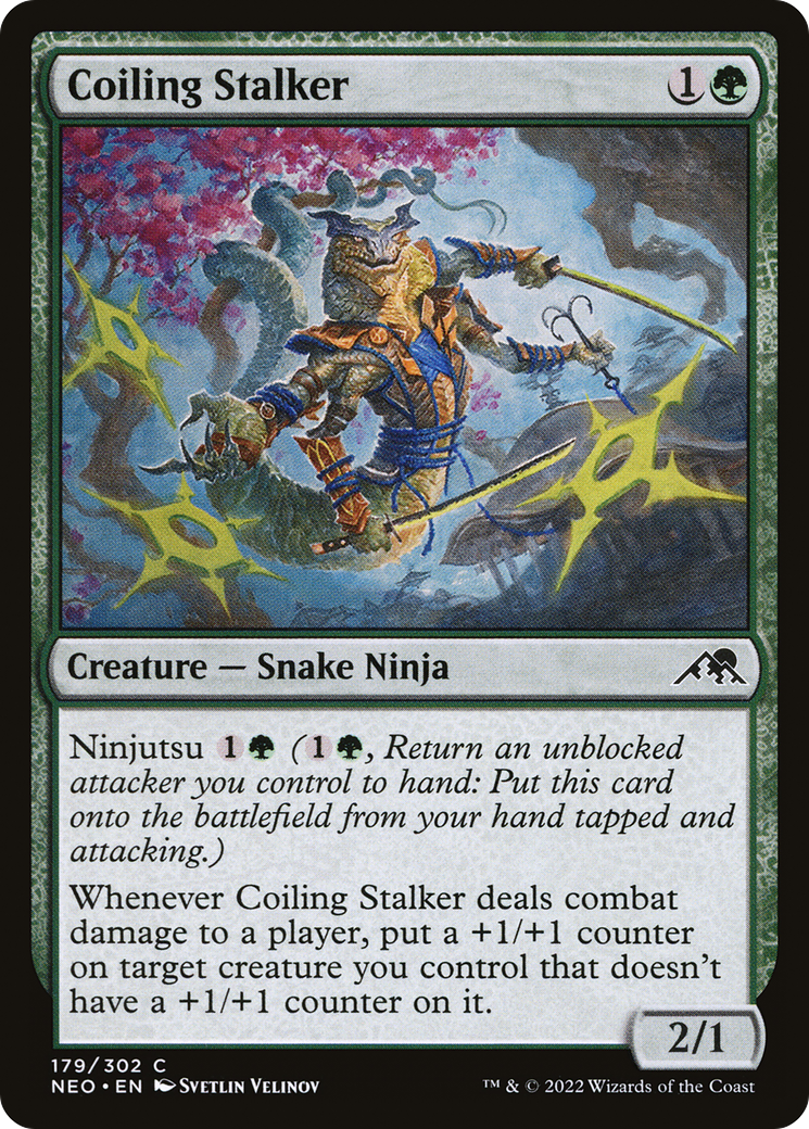 Coiling Stalker (NEO-179) - [Kamigawa: Neon Dynasty]