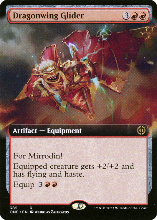 Dragonwing Glider (ONE-385) - [Phyrexia: All Will Be One]: (Extended Art) Foil