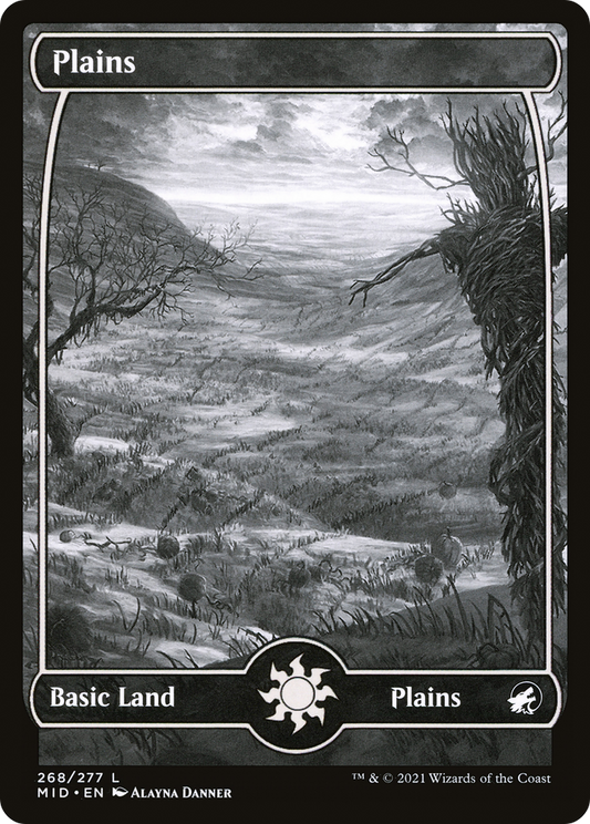 Plains (MID-268) - [Innistrad: Midnight Hunt]: (Full Art, Showcase)
