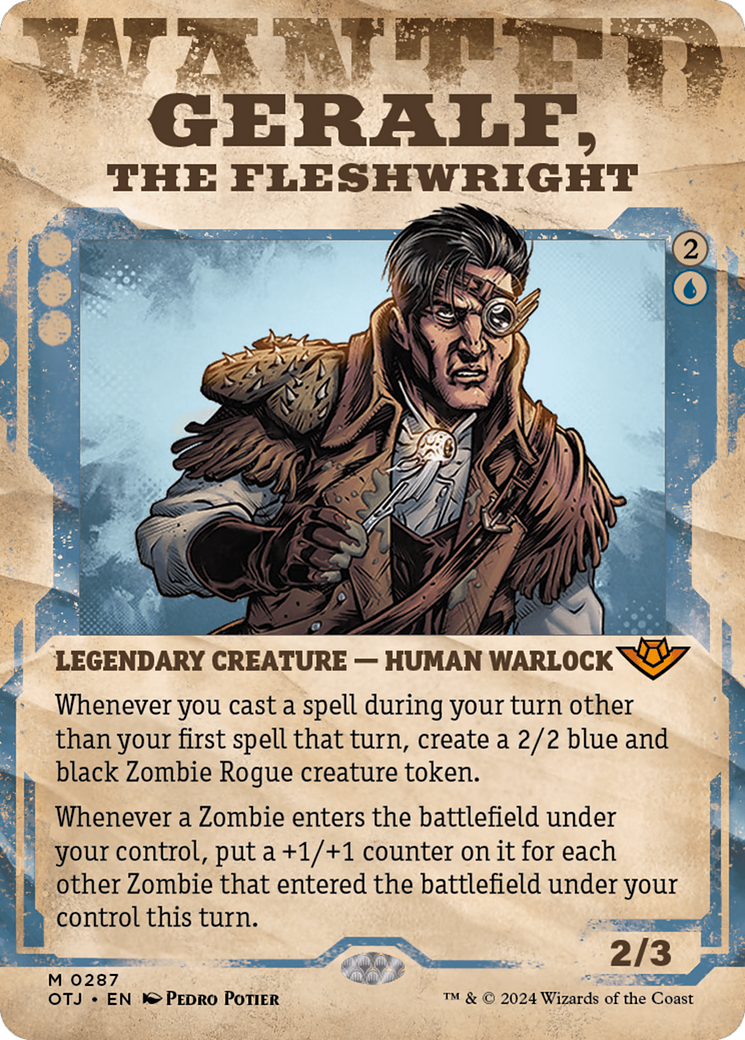 Geralf, the Fleshwright (OTJ-287) - [Outlaws of Thunder Junction]: (Showcase) (Borderless) Foil
