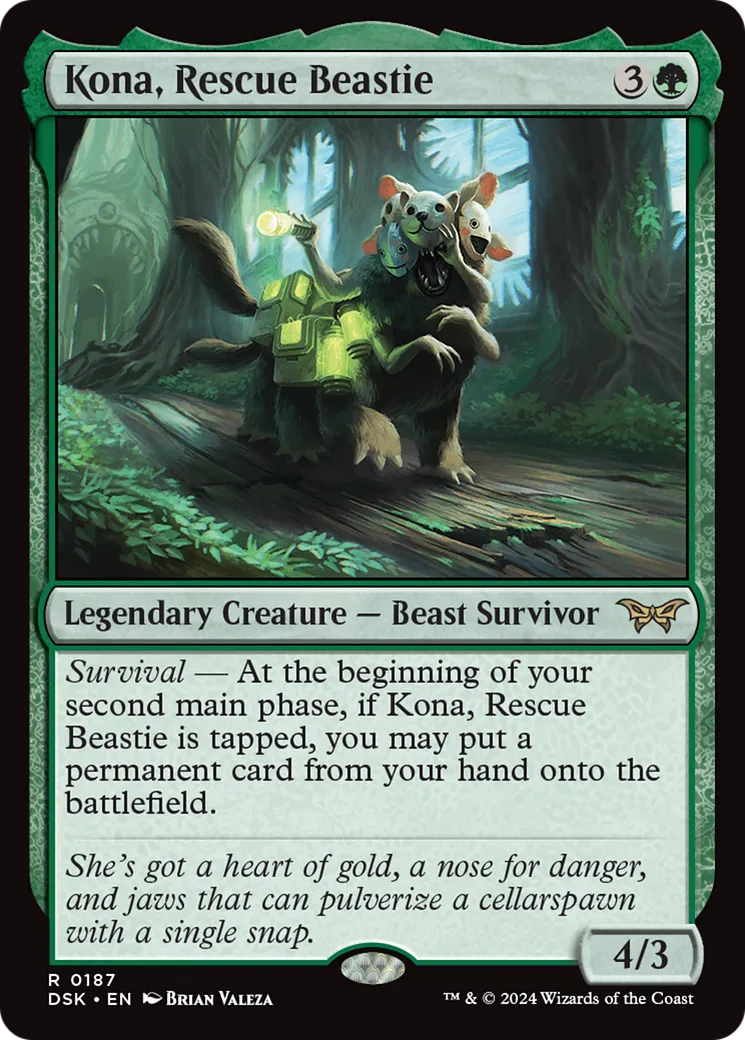 Kona, Rescue Beastie (DSK-187) - [Duskmourn: House of Horror] Foil